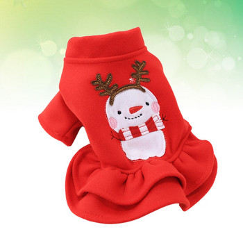 Χριστουγεννιάτικα ρούχα για σκύλους Petpuppy Φόρεμα για σκύλους Στολή Xmascloth Φούστα Κοστούμια πουλόβερ Ρούχα για πάρτι Santa Extra πουλόβερ στολή