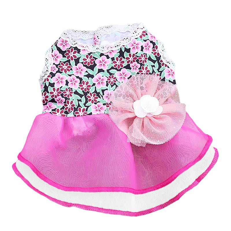 1 buc rochie pentru câini la modă fustă florală prințesă pentru câini drăguț cățeluș rochie de mireasă fustă pentru câini de talie mică, mijlocie, haine de vară