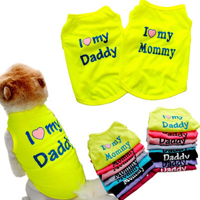 Cute Printed Summer Pets Tshirt Puppy Dog Clothes Pet Cat Vest Cotton T Shirt Pug Apparel Costumes Dog Clothes for Small Dogs
