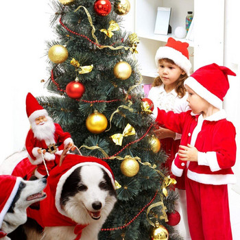 Γάτα Χαριτωμένο γιορτινό κοστούμι σκύλου Χριστουγεννιάτικη στολή ιππασίας Άγιου Βασίλη Χριστουγεννιάτικη στολή ιππασίας ελαφιού Αστεία στολή για κατοικίδια