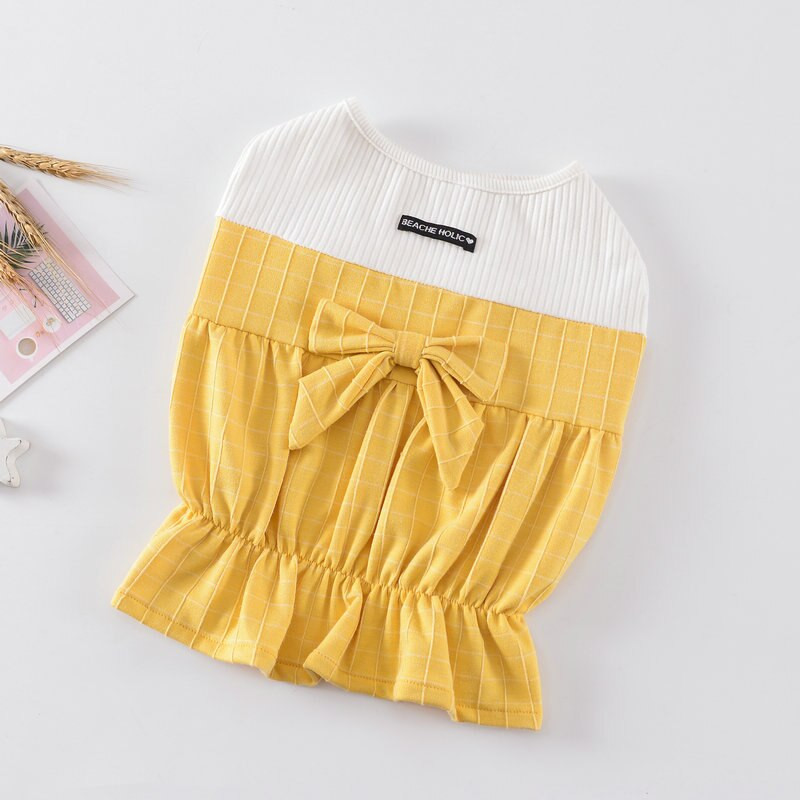 Módne šaty pre psov s francúzskou princeznou, sukňa, oblečenie pre francúzskeho buldočka, kawaii kockované, s mašľou, oblečenie pre bradáče, psy, domáce zvieratá, kostým