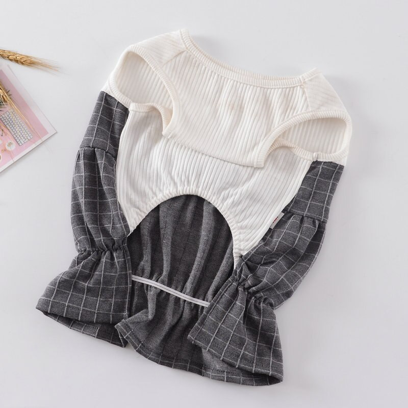 Módne šaty pre psov s francúzskou princeznou, sukňa, oblečenie pre francúzskeho buldočka, kawaii kockované, s mašľou, oblečenie pre bradáče, psy, domáce zvieratá, kostým