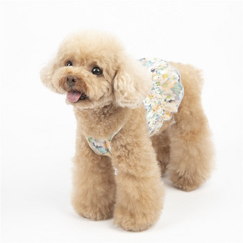Кученца Модни летни облекла Малки пуделски поли на цветя