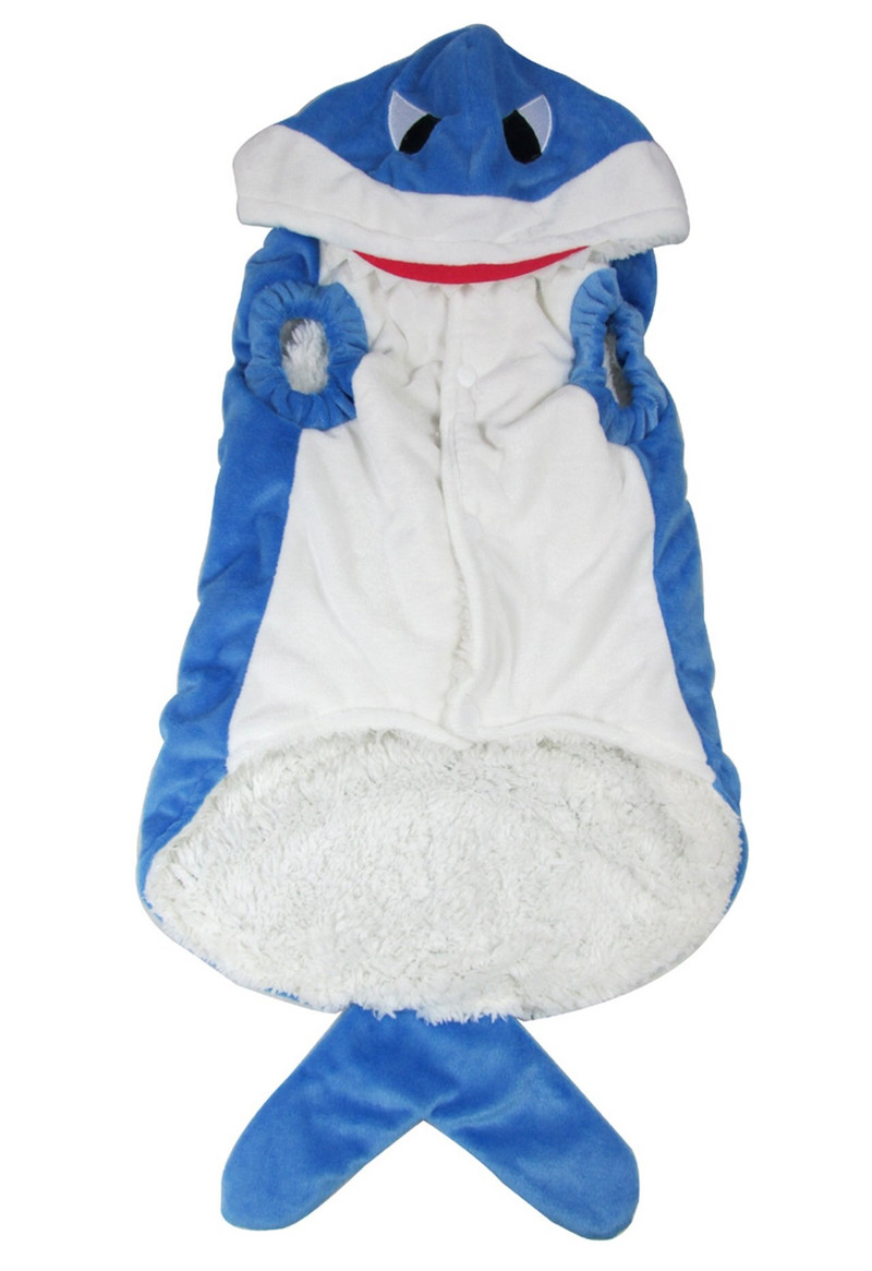 Kutya macska cápa jelmezek kisállat Halloween karácsonyi cosplay ruha nagy kisállat cápa jelmez állat gyapjú kapucnis pulóver meleg ruhák ruhák