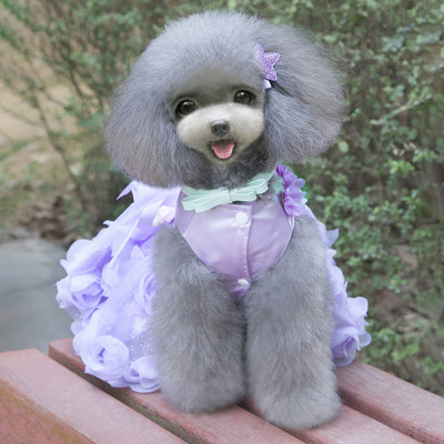 Pun odjeće za pse Haljine za male kućne ljubimce Proljeće i ljeto Odjeća za kućne ljubimce Proljeće i ljeto Slatka oprema za kućne ljubimce Haljine Poklon haljina od ruža