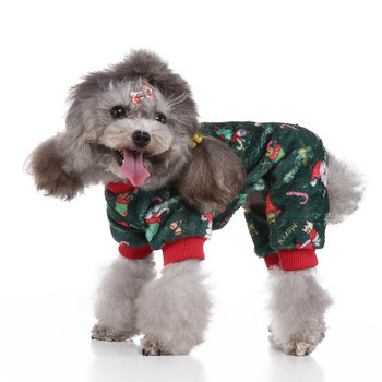 1 τμχ Ρούχα για σκύλους Χριστουγεννιάτικο πουλόβερ με κουκούλα Χριστουγεννιάτικο φόρεμα φόρεμα κουτάβι χειμώνα ζεστό για μικρά μεγάλα σκυλιά Γάτες Ρούχα που πλένονται κατοικίδια