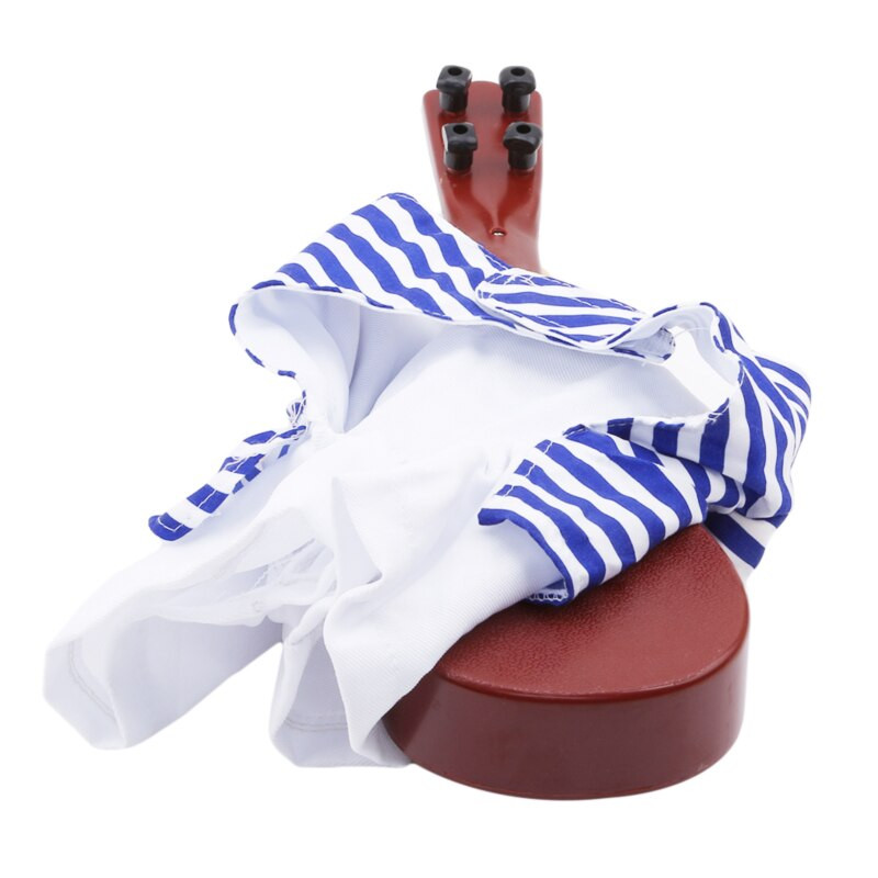 Rochie pentru câinele de companie Rochie pentru chitarist Costum amuzant de chitară de Halloween Rochie pentru rochie Tricou cu dungi bleumarin Cap exploziv