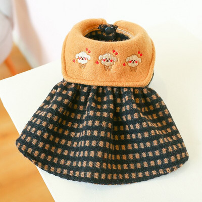 Φθινοπωρινά και χειμερινά ρούχα για κατοικίδια Χαριτωμένα φούστες για σκύλους γάτας Καρό φορέματα για σκύλους Puppy ρούχα Ρούχα για σκύλους για μικρά σκυλιά κορίτσι