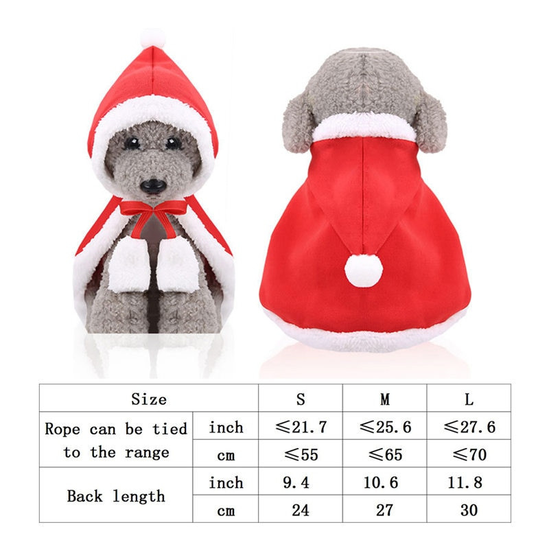 Vianočný kostým pre mačky, šteniatka, Santa Claus, plášť, domáce zvieratá, cosplay, vianočné mačiatka, červené čiapky, oblečenie, zábavné párty, pes, plášť, zdobiť U3