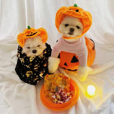 Aranyos kisállat sapka Halloween sütőtök kisállat kutya macska sapka öltöztetős fejdísz Kis kutya macska cosplay jelmez dekoratív sapka kisállat kiegészítők