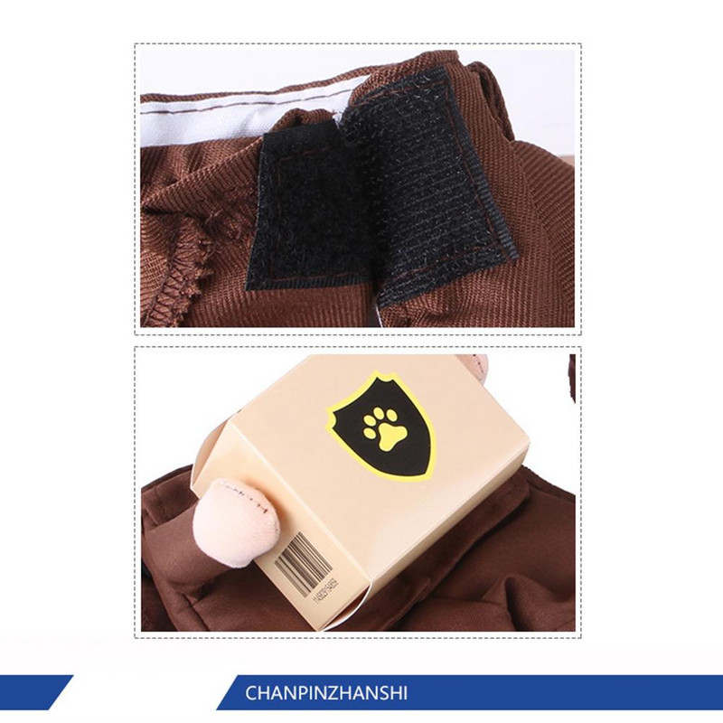 Costumul de curier pentru animale de companie Dress Up Outfit în picioare Câine Pisică Haine haioase Cosplay pentru Crăciun de Halloween