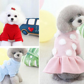 Fuste pentru animale de companie rezistente la vânt Îmbrăcăminte pentru câini Fire de lână îmbrăcăminte caldă Articole pentru animale de companie