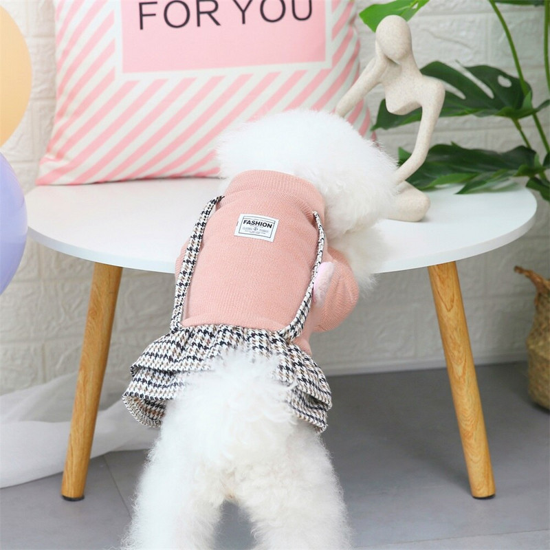 Lemmiklooma soe kleit koerte talvepaksusega printsessi seelikukleit väikestele koertele lemmikloomade riided