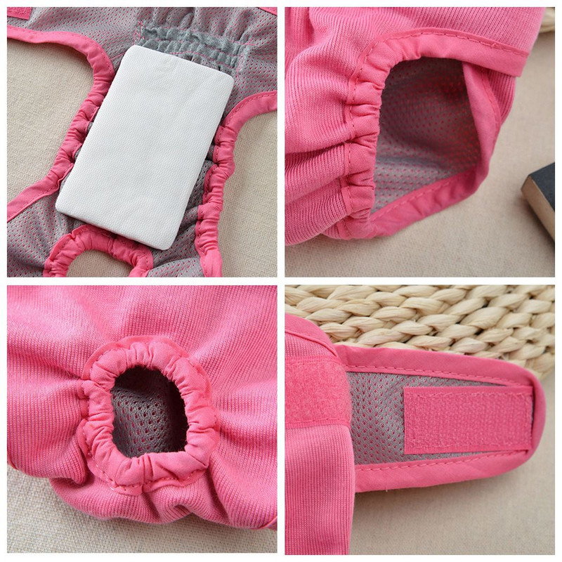 Пелена за кучета от чист памук, многократна употреба, регулируема пелена за домашни любимци, санитарни бикини за кучета за женски кучета, консумативи за почистване на домашни любимци, дропшиппинг