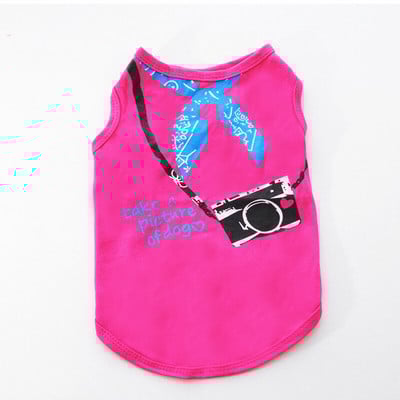 Koerariided väikestele koertele Armsad suvine trükitud lemmikloomade t-särk Kutsika Koera riided Lemmikloomakassi vest Puuvillane T-särk Mops Rõivad Kostüümid