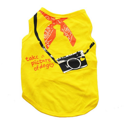 Koerariided väikestele koertele Armsad suvine trükitud lemmikloomade t-särk Kutsika Koera riided Lemmikloomakassi vest Puuvillane T-särk Mops Rõivad Kostüümid