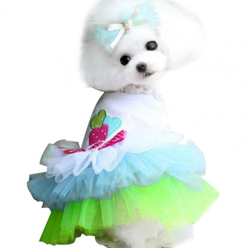 Pamučna princeza haljina za simpatičnog psa osim više veličina i godišnjih doba udobna za male ljupke pseće ljubimce