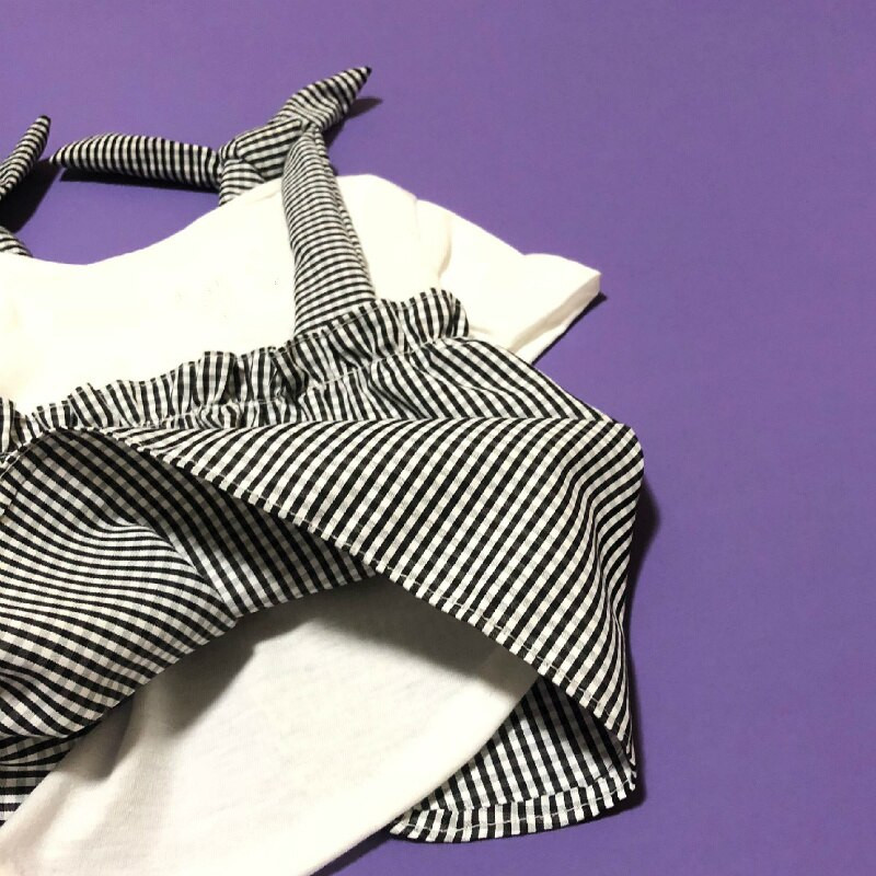 Módne šaty pre psov pre malé a stredné psy, výšivka s včelou, sukňa pre psov, oblečenie pre francúzskych buldočkov, kockované kostýmy pre domáce zvieratá A168