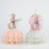 2020 primăvară și vară fustă pentru animale de companie din bumbac haine drăguțe pentru câini Teddy câine mic fustă hi-pulover rochie pentru câini rochii pentru câini cu flori de vară