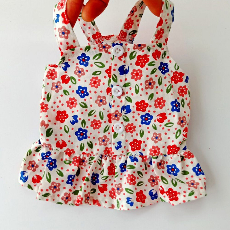 Letné oblečenie pre psov, roztomilé kvetinové šaty cez rameno, tenké sukne, opaľovací krém, prevencia vypadávania srsti pre malých psov, módne šaty pre domáce zvieratá