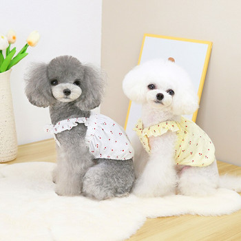 Дрехи за кучета за малки кучета 2022 Пролет Лято Рокля Облекло Домашно кученце Мода Сладко Теди Дизайн на костюми Рокля