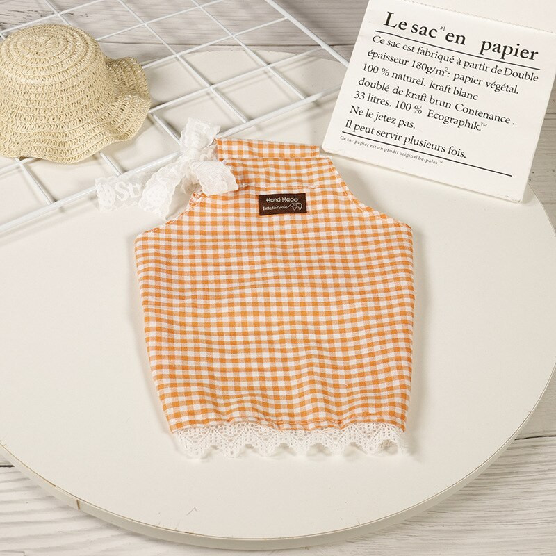 Oblečenie pre domáce zvieratá Letné oblečenie pre mačky Mačka Pes Sukňa Tričko Kockovaná sukňa Teddy Bichon Oblečenie pre malých psov Roztomilá mačacia sukňa Módne šaty pre psov