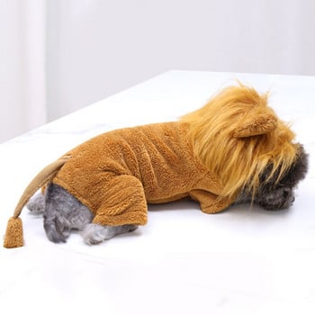 Lion Dog Clothes Pet Jumpsuit Dog Hoodies for Cat Clothing Pet παλτό για μεγάλα μικρά σκυλιά Αστείο μπουφάν αποκριάτικου κοστούμι για κουτάβι