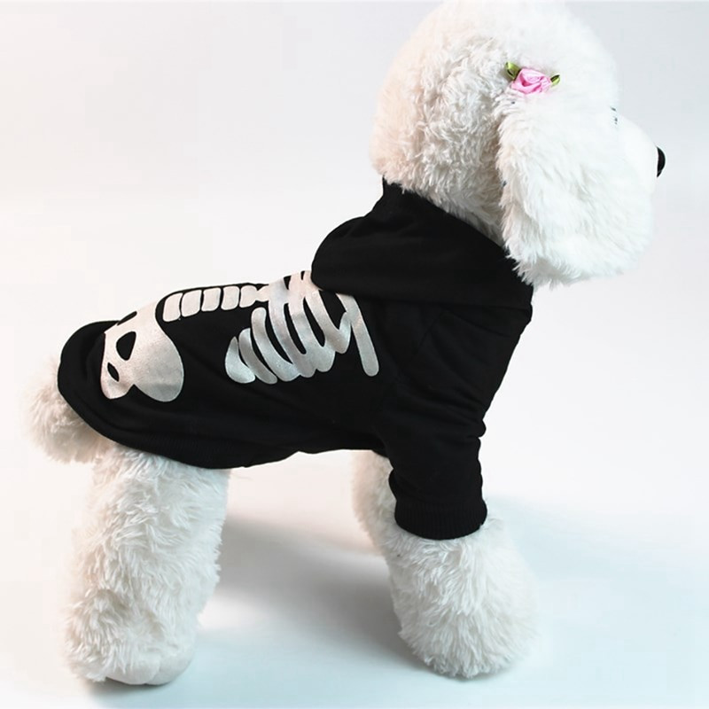 Kostýmy pre psov, mikiny s kapucňou, kostra pre malé a stredné psy, Vianoce, Halloween, Cosplay, prezliekanie, zábavné domáce zvieratá, oblečenie, doplnky pre domáce zvieratá