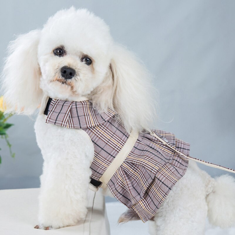 Rochie de vară pentru câini Animale de companie Haine din bumbac pentru câini Fusta de rochie Îmbrăcăminte pentru cățeluș Rochii de primăvară pentru câini Articole de îmbrăcăminte pentru animale de companie Fuste pentru câini