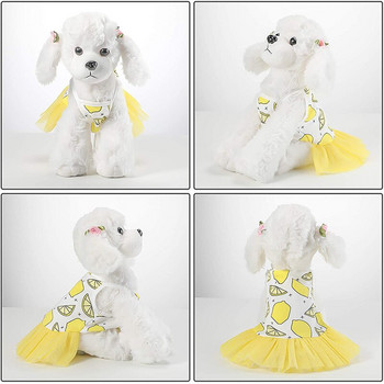 Χαριτωμένο φόρεμα σκύλου Φούστα για κουτάβι Φόρεμα καλοκαιρινών φρούτων Pet Princess Καλοκαιρινή ένδυση Ρούχα για μικρά σκυλιά γάτες Chihuahua Poodle Pug