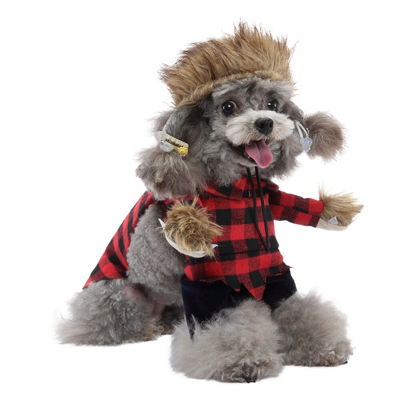 Halloweeni lemmikloomariided Koer Tsirkuse Klouni Ülikond Varga Kostüüm Naljakas Cosplay Riietus Kassidele Väikestele Keskmistele Koertele Kodupidu S-XL