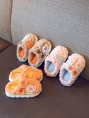 Plyšové papučky s aplikáciou pre dievčatá