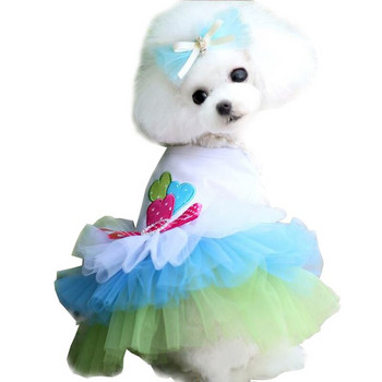 Cute Puppy Βαμβακερό φόρεμα Princess Φόρεμα για σκύλους Πριγκίπισσα Φόρεμα Puppy Bow Knot Φόρεμα Pet Tutu Φούστα Διχτυωτό Σκύλος Φούστα για μικρά σκυλιά