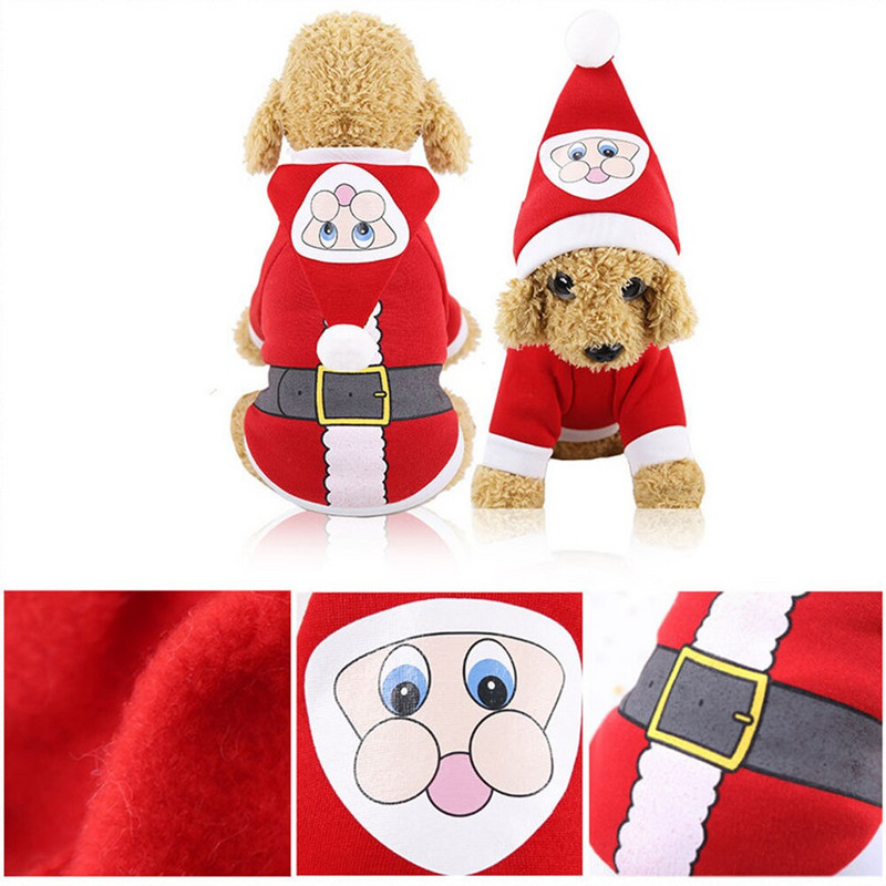 Rudens žiemos kalėdinis augintinis šuniukas su gobtuvu Megztiniai šunims drabužiai Kostiumas Čihuahua katei Žiema lauke šilta šunų striukė