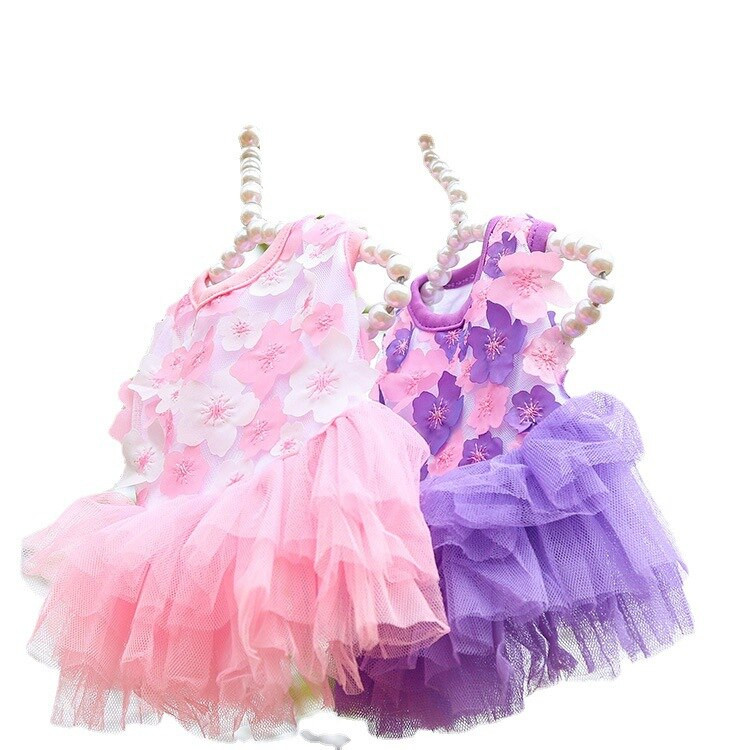 Čipkované sukne pre psov, oblečenie pre zábavné malé a stredné psy, mačky, mikina s kapucňou, domáce zvieratá, šteniatka, XS - XL, veľkosť ružová/fialová