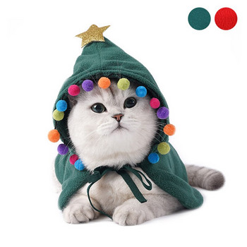 Χριστουγεννιάτικα ρούχα Cosplay για κατοικίδια Χριστουγεννιάτικα αστεία κοστούμια για κατοικίδια γάτα Cape Shawl Dog Transformed Party Δώρα για διακοπές Ρούχα για κουτάβι