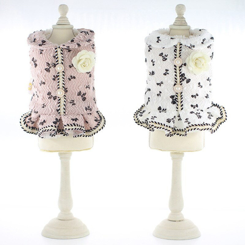 Teplá sukňa pre psov, princeznovské sukne, mäkké flísové oblečenie pre šteniatka, sukňa s potlačou pre psov, jeseň/zima, narodeninová sukňa pre čivavu, plyšový ...