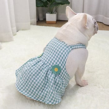 Ανοιξιάτικα και καλοκαιρινά ρούχα για κατοικίδια Λεπτά μοδάτα βαμβακερά φόρεμα για σκύλους Ζαρτιέρες Γαλλικό μπουλντόγκ Teddy Corgi Μικρά μεσαία ρούχα για σκύλους