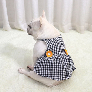 Ανοιξιάτικα και καλοκαιρινά ρούχα για κατοικίδια Λεπτά μοδάτα βαμβακερά φόρεμα για σκύλους Ζαρτιέρες Γαλλικό μπουλντόγκ Teddy Corgi Μικρά μεσαία ρούχα για σκύλους