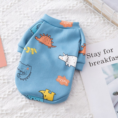 Roztomilý potlačený malý pes mikina s kapucňou zimné teplé oblečenie pre domáce zvieratá pre čivavu, shih tzu mikina, šteňa, mačka, sveter, psy, domáce zvieratá oblečenie