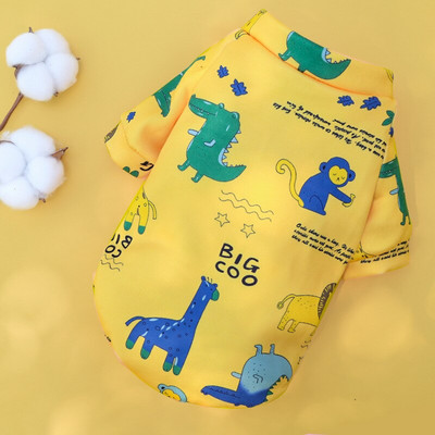 Roztomilý potlačený malý pes mikina s kapucňou zimné teplé oblečenie pre domáce zvieratá pre čivavu, shih tzu mikina, šteňa, mačka, sveter, psy, domáce zvieratá oblečenie