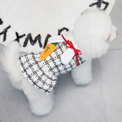 Odjeća za kućne ljubimce Karirana suknja Slatki prsluk Meka prekrasna princeza Haljina Mrkva Dekoracija Mali pas Mačka Chihuahua Yorkshire