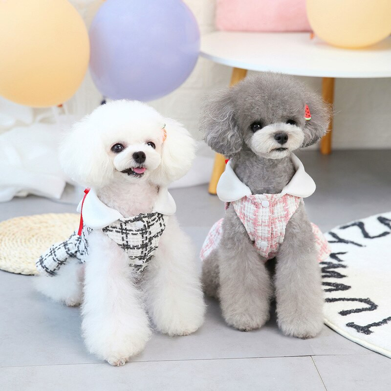 Odjeća za kućne ljubimce Karirana suknja Slatki prsluk Meka prekrasna princeza Haljina Mrkva Dekoracija Mali pas Mačka Chihuahua Yorkshire