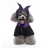 Кученце Принадлежности за домашни любимци Дрехи за кучета Магьосник Пола Костюм Хелоуин Костюм магьосник Забавен алтернативен персонализиран костюм Дрехи за домашни любимци