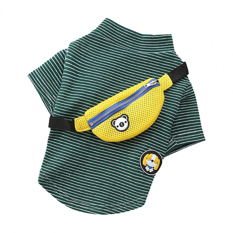 Unikaalne lemmiklooma vesti triibuline disain Nahasõbralik puuvillane ümarkaela seljakoti dekoratiivvest koerale, mis on teie koeral mugav kanda