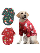 Kalėdinės šunų suknelės dideliems šunims Drabužiai Kalėdų Cosplay Cat Pet Suknelė Žieminis Šuns Kailis Animacinių filmų Spaudinys Šiltas vilnos audinys naminiams gyvūnėliams