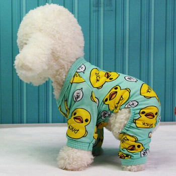 Πιτζάμες με χαριτωμένα σκυλιά πάπιας Βαμβακερά ρούχα για μικρά σκυλιά Chihuahua Yorkie Bichon Pug Κοστούμια κουταβιού Ρούχα για φόρμα σκύλου Drop Shipping