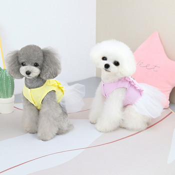 Ρούχα σκυλιών για μικρά σκυλιά 2022 Άνοιξη καλοκαιρινό φόρεμα Ρούχα για κατοικίδια Puppy Fashion Bichon Teddy Princess φόρεμα χωρίς λουρί