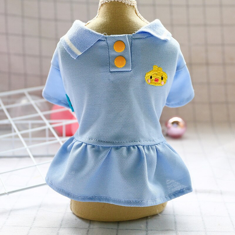 Roztomilá sukňa pre malé psy, letné priedušné tričko pre šteňatá, módne oblečenie so zvieracou potlačou, oblečenie pre psov, buldoga Schnauzer