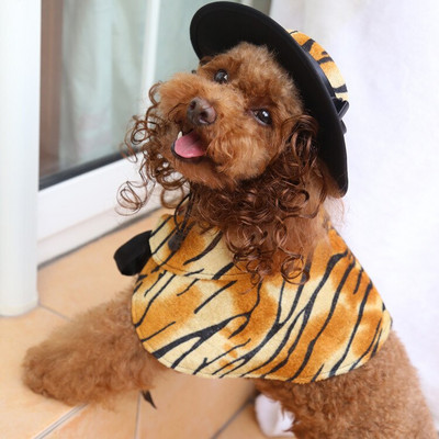 Kostým pre malého psa, pláštenka a parochňa, klobúk, sada, šteňa, pokrývka hlavy, plášť, cosplay oblečenie, doplnky na Halloween, vianočné oblečenie
